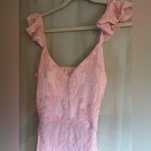 Windsor Pink Sequin Prom Dress